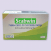 Scabwin soap bar with packaging containing Permethrin and Cetrimide, 75gm, by Iatric Pharmaceuticals.