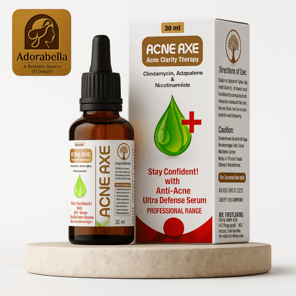 Acne Axe Acne Clarity Therapy Serum by Adorabella – 30ml with Clindamycin, Adapalene & Niacinamide